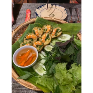 Shrimp crepes by the sea