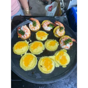 Shrimp mini crepes